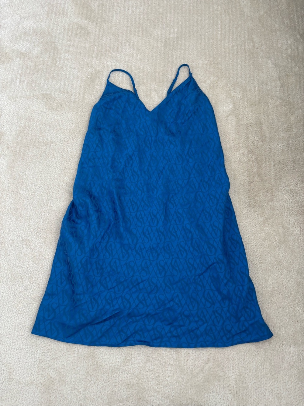 Victoria's Secret Bright Blue Satin Slip